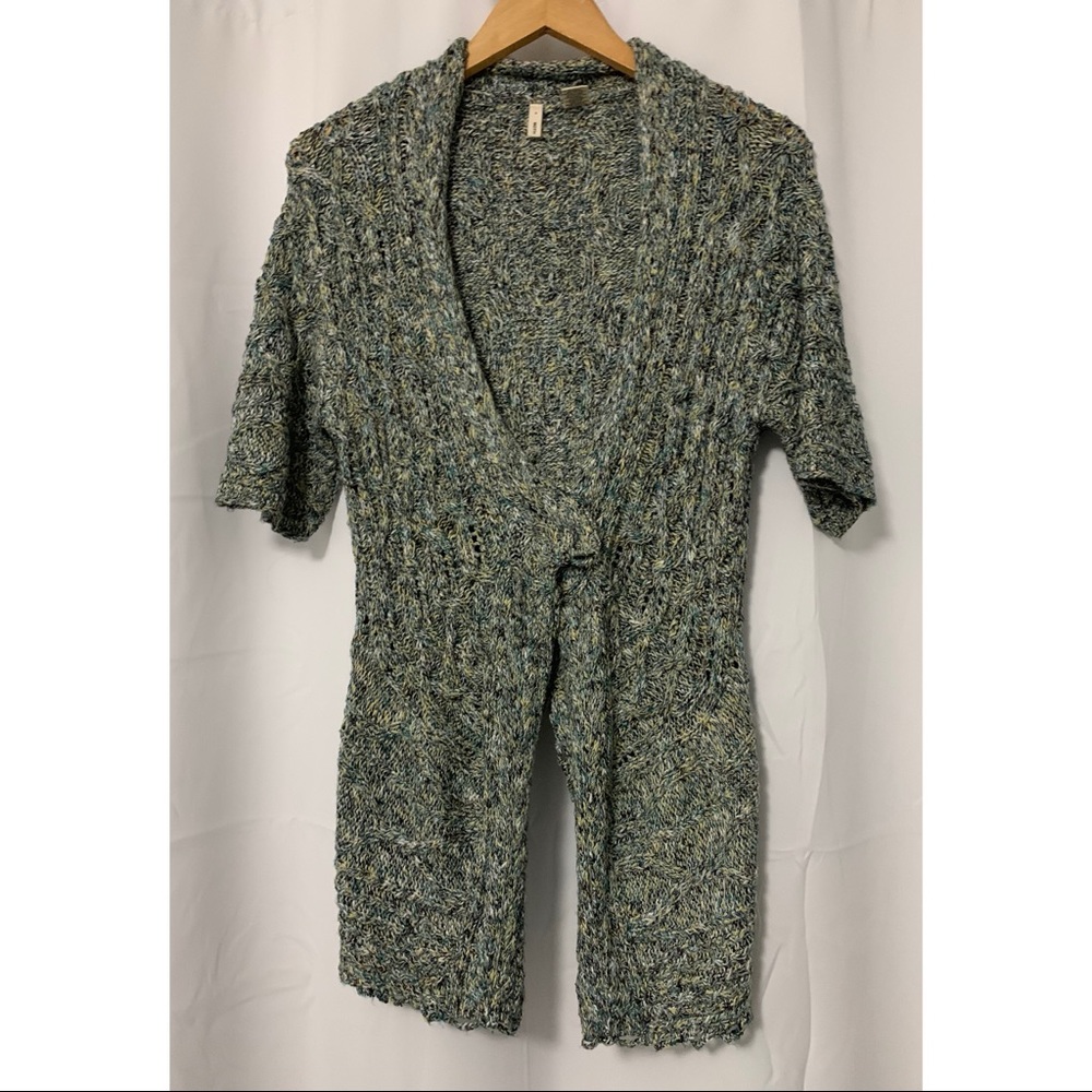 Anthro Moth Knit Green Tern Tail Cardigan Size L - Picture 2 of 8